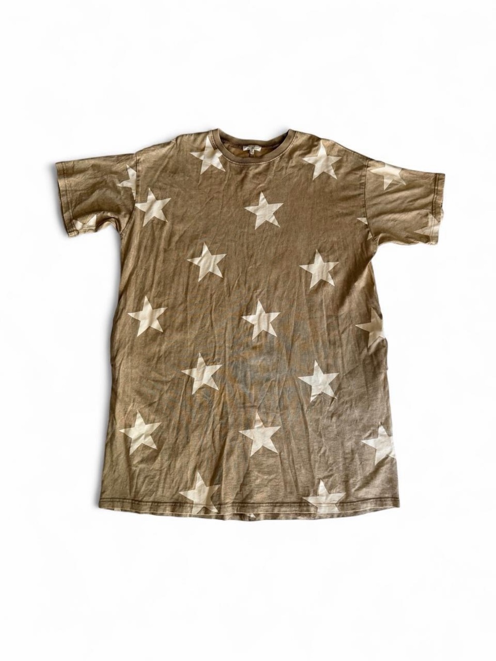 Easel Los Angeles Star Print T-Shirt Dress | Size S